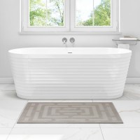 GRADE A1 - Freestanding Textured Double Ended Bath 1650 x 740 x 580mm - Empire