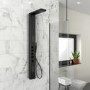 GRADE A1 - Black Thermostatic Shower Tower Panel - Provo