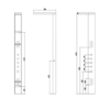GRADE A1 - Black Thermostatic Shower Tower Panel - Provo