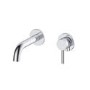 GRADE A1 - Arissa Round Chrome Wall Mounted Basin Mixer Tap