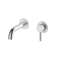 GRADE A1 - Arissa Round Chrome Wall Mounted Basin Mixer Tap