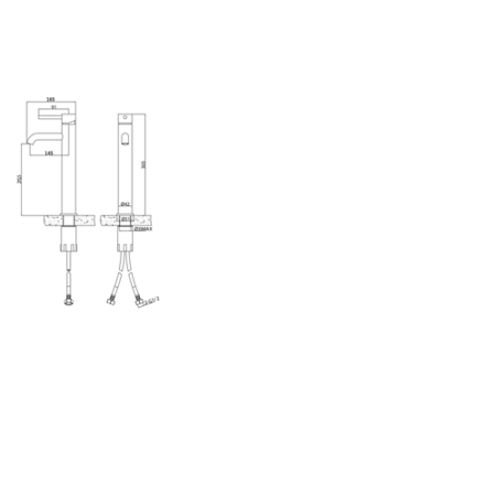 GRADE A1 - Arissa Round Brushed Brass High Rise Basin Mixer Tap