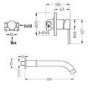 Round Brass Wall Mounted Basin Mixer Tap - Arissa
