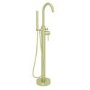 GRADE A1 - Arissa Round Brushed Brass Freestanding Bath Shower Mixer Tap