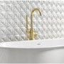 GRADE A1 - Arissa Round Brushed Brass Freestanding Bath Shower Mixer Tap