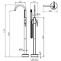 GRADE A1 - Arissa Round Brushed Brass Freestanding Bath Shower Mixer Tap
