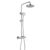 Thermostatic Mixer Bar Shower with Round Overhead &amp; Handset - Koto