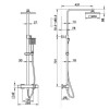 GRADE A1 - Koto Square Cool Touch Thermostatic Shower Set