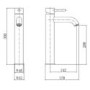 GRADE A1 - S9 Single Lever Extended Basin Mixer Tap