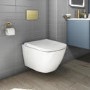 GRADE A1 - Wall Hung Smart Bidet Toilet Combo Square - Built in Dryer & Spray - Square - Purificare