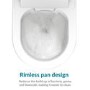 GRADE A1 - Wall Hung Smart Bidet Toilet Combo Square - Built in Dryer & Spray - Square - Purificare