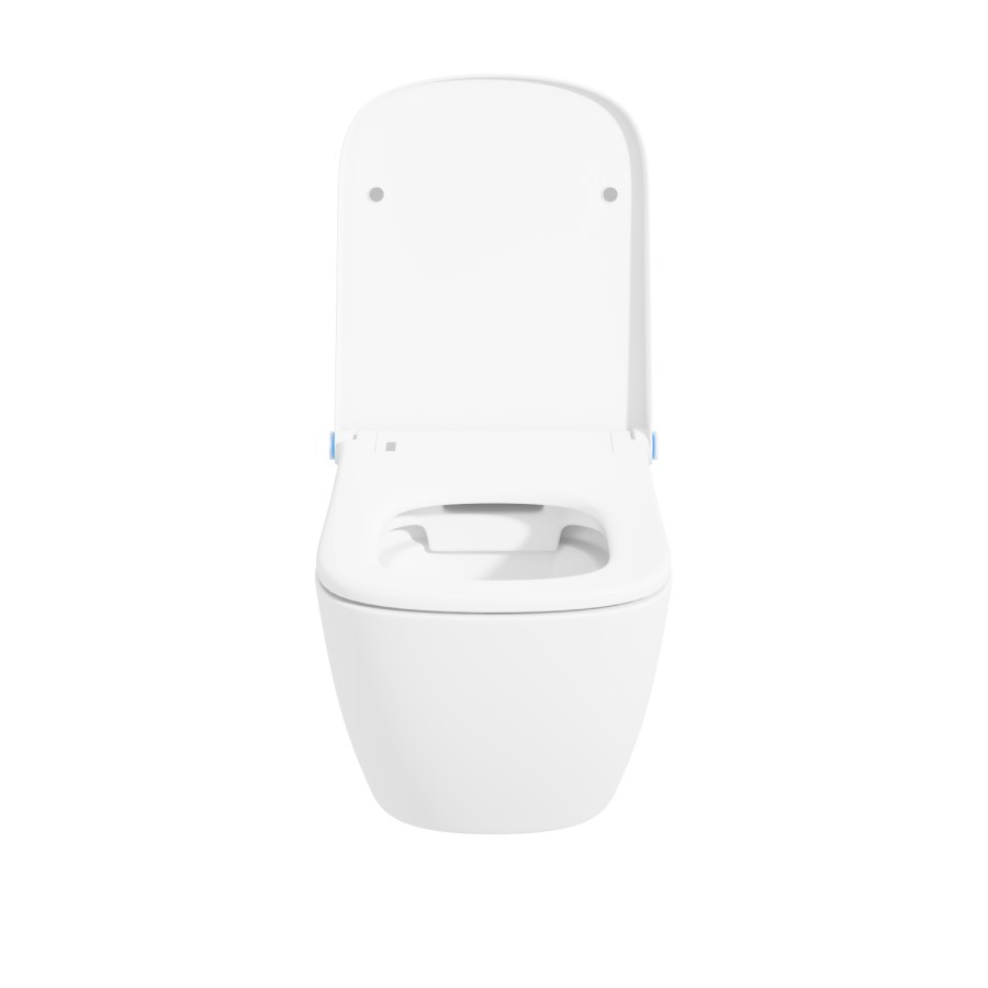 GRADE A1 - Wall Hung Smart Bidet Toilet Combo Square - Built in Dryer & Spray - Square - Purificare