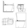 GRADE A2 - Purificare Back to Wall Square Bidet Toilet