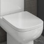 GRADE A2 - White Square Soft Close Toilet Seat with Quick Release - Seren