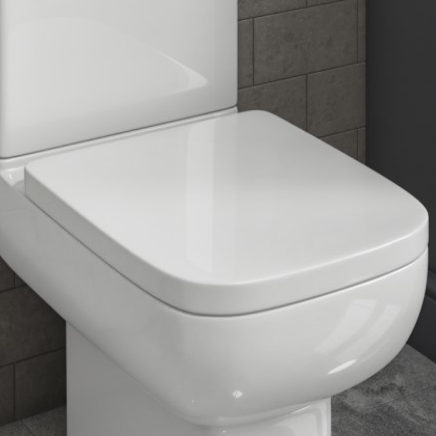 Serena Square Short Projection Close Coupled Toilet & Seat