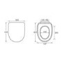 GRADE A2 - White Square Soft Close Toilet Seat with Quick Release - Seren