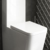 White Square Soft Close Toilet Seat with Quick Release - Evan
