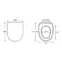 White Round Soft Close Toilet Seat with Quick Release - Addison