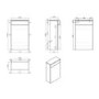 500mm White Back to Wall Toilet Unit Only - Sion