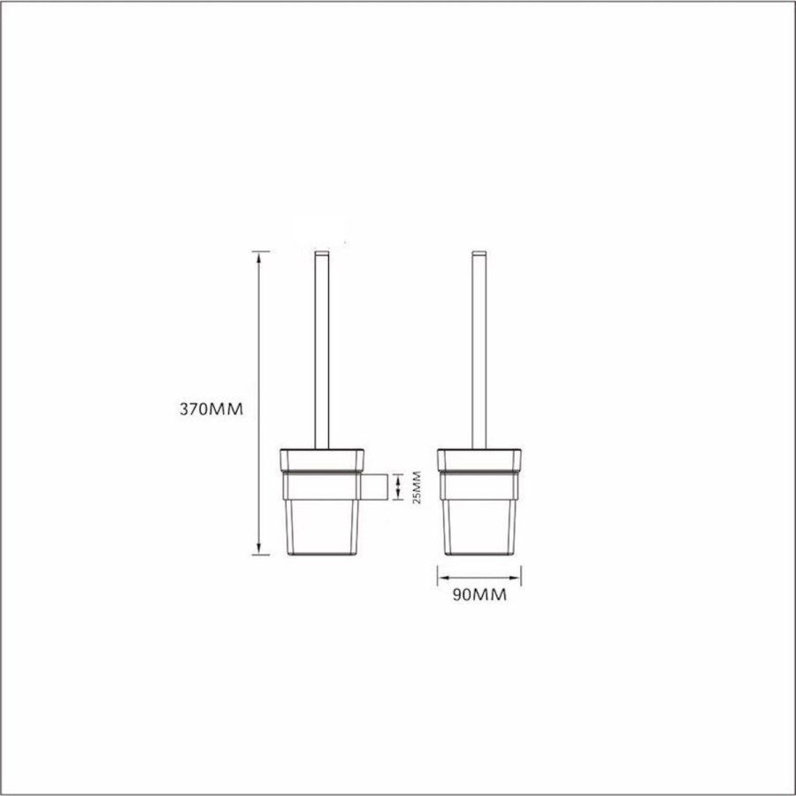 Square Toilet Brush Holder - Bexton