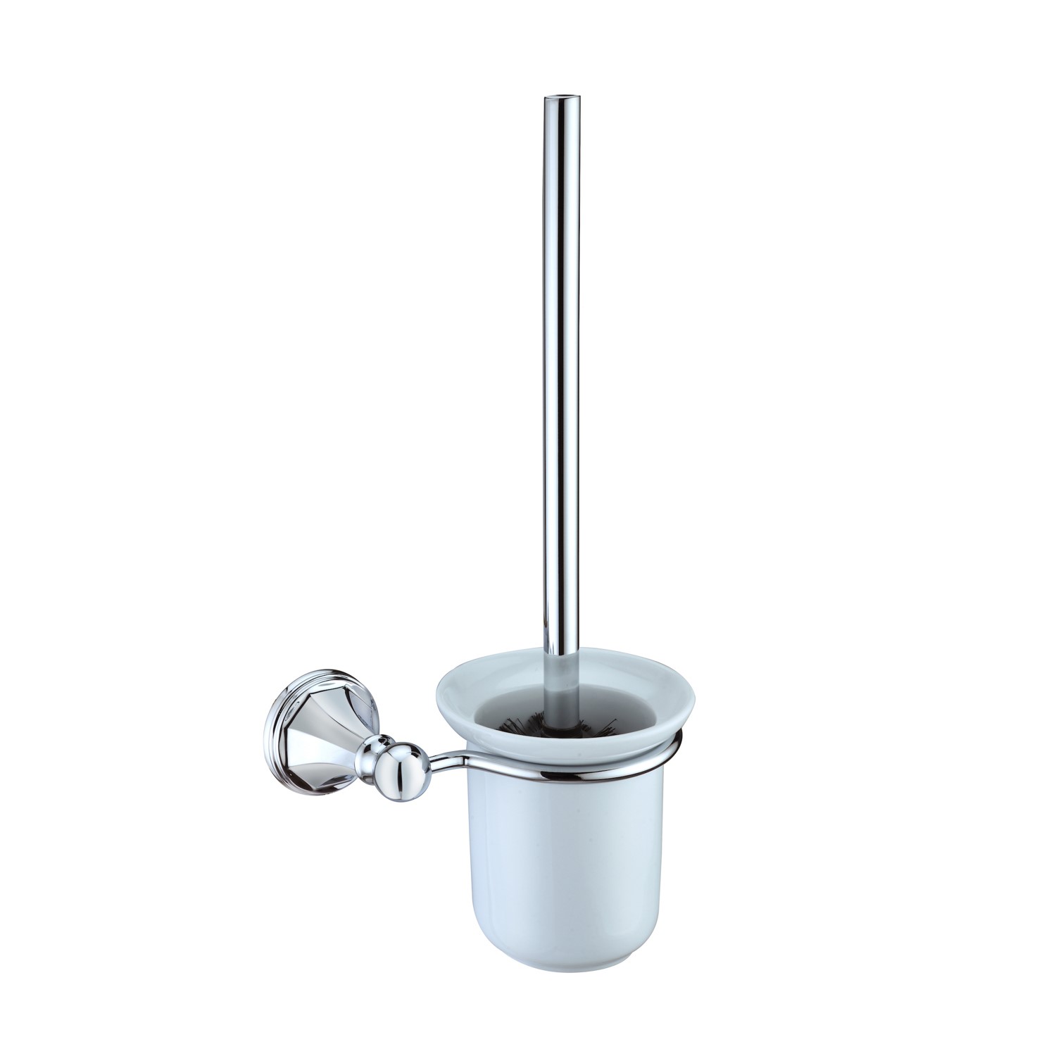 Traditional Toilet Brush Holder - Oxbridge | Chrome