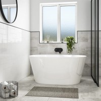 GRADE A1 - Pico Small Freestanding Bath Double Ended - 1300 x 715mm