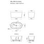 GRADE A1 - Pico Small Freestanding Bath Double Ended - 1300 x 715mm