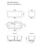 GRADE A1 - Freestanding Double Ended Bath 1700 x 750mm - Arya