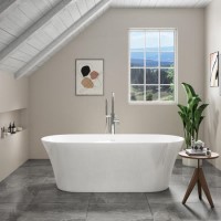 GRADE A1 - Freestanding Double Ended Bath 1700 x 750mm - Arya