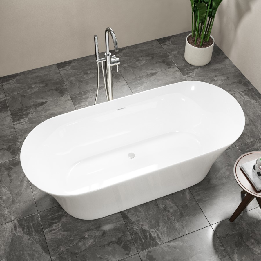 GRADE A1 - Freestanding Double Ended Bath 1700 x 750mm - Arya