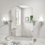 Frameless Arched Bathroom Mirror - 550 x 750mm - Baxenden
