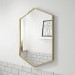 Hexagon Brushed Brass Bathroom Mirror - 500 x 750mm - Hexa