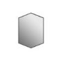 Hexagon Black Bathroom Mirror - 500 x 750mm - Hexa