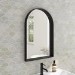 Arched Black Bathroom Mirror - 500 x 750mm - Empire
