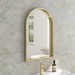 Arched Brushed Brass Bathroom Mirror - 500 x 750mm - Empire