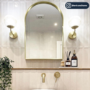 GRADE A1 - Arched Brushed Brass Bathroom Mirror - 500 x 750mm - Empire