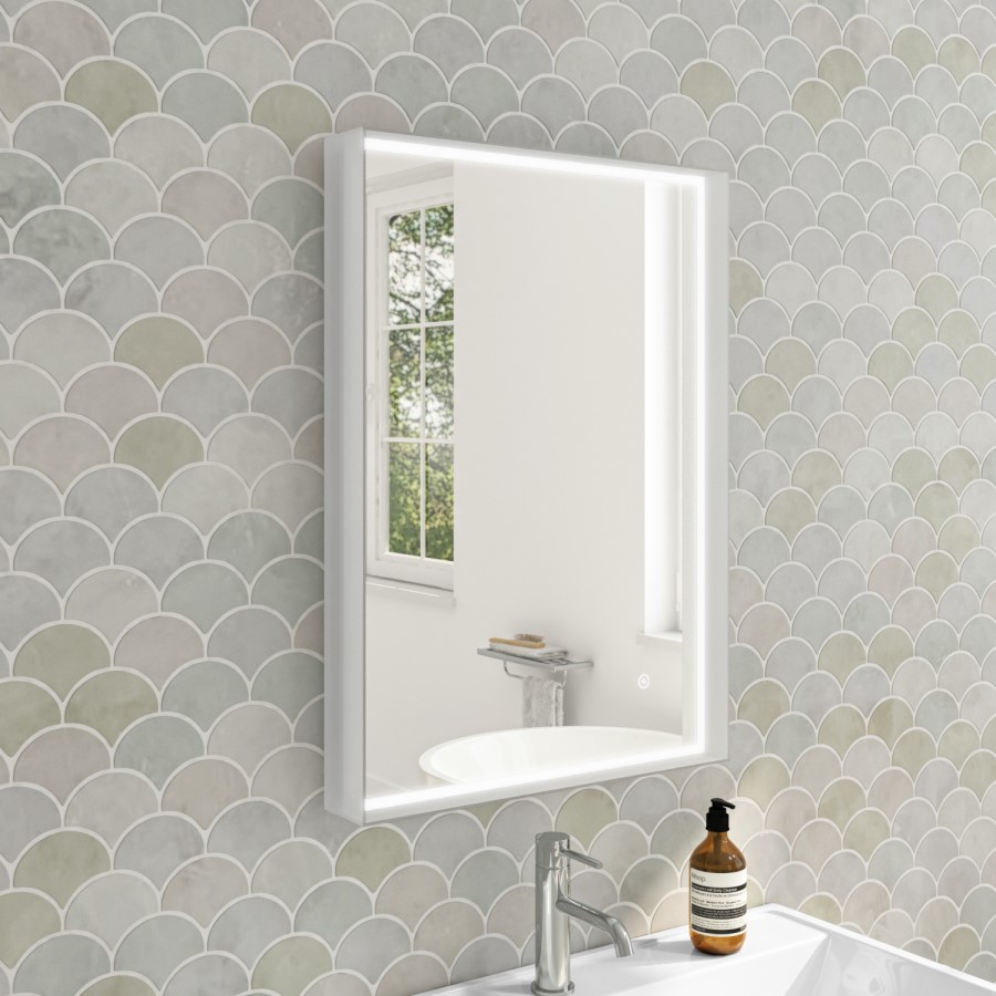 GRADE A1 - LED Bathroom Mirror with Demister - 500 x 700mm - Aquila
