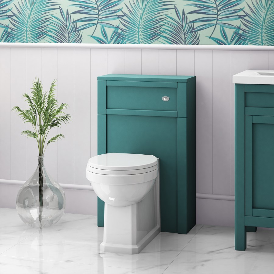 GRADE A1 - Avebury 500mm WC Unit - Jewel Teal