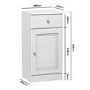 GRADE A2 - Westbury White Freestanding Storage Unit 400mm