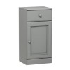 Single Door Light Grey Freestanding Storage Cabinet 400 x 818mm - Westbury