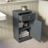 Single Door Dark Grey Freestanding Storage Cabinet 400 x 818mm - Westbury