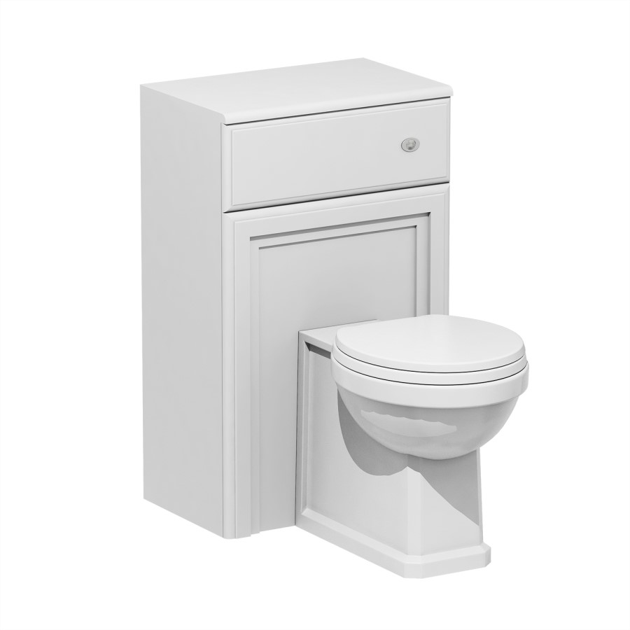 GRADE A2 - 500mm White Back to Wall Toilet Unit Only - Westbury