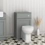 GRADE A1 - Westbury 500mm Toilet Unit - Matt Grey