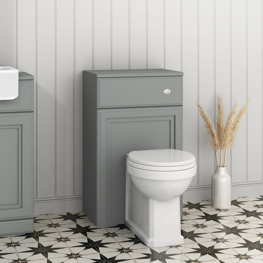 GRADE A1 - Westbury 500mm Toilet Unit - Matt Grey