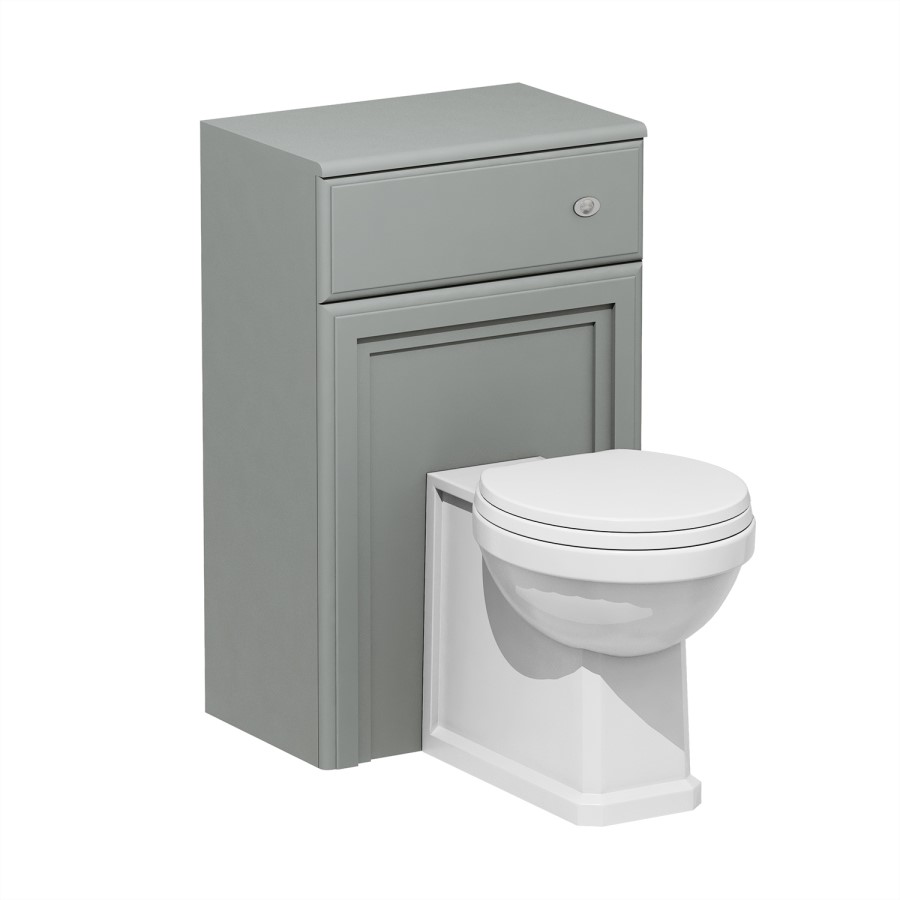 GRADE A1 - Westbury 500mm Toilet Unit - Matt Grey