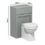 GRADE A1 - Westbury 500mm Toilet Unit - Matt Grey