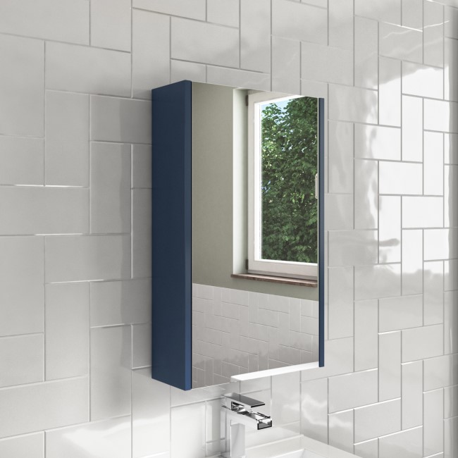 Blue Mirrored Wall Bathroom 400 x 650mm Ashford Better