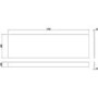 1700mm Wooden Blue Bath Front Panel - Ashford
