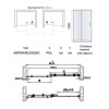 GRADE A1 - Chrome Sliding Shower Door 2070 x 605mm - Frameless