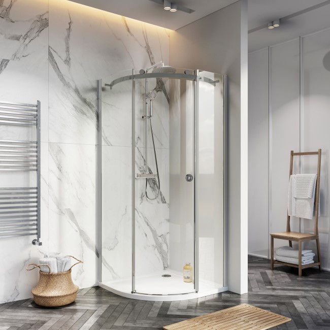 900mm Quadrant Left Hand Shower Enclosure Frameless Better Bathrooms